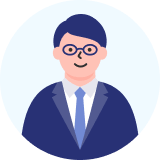 メガネ男性のイラスト
